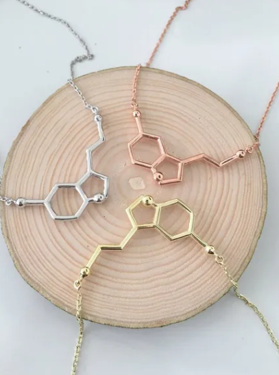 Formula Hormone Serotonin Molecule Necklace Science Molecules Nurse  Chemistry Molecular Pendant Chain Necklaces Women Jewelry - AliExpress